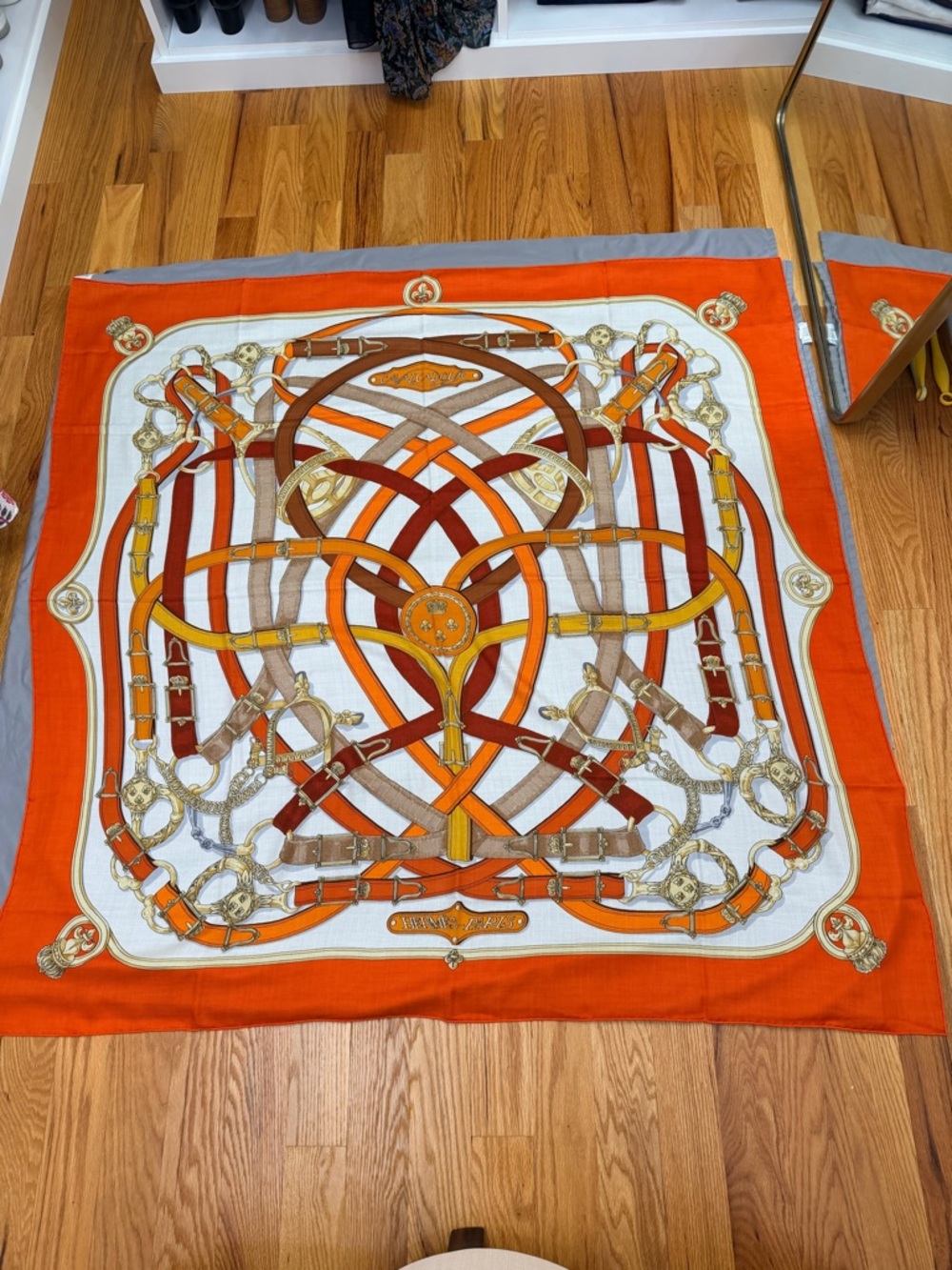 Hermes Cavalcadour 140 Cashmere and Silk shawl